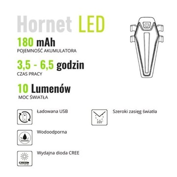 Lampka rowerowa tylna lampka do roweru akumulatorowa tył lampki rowerowe