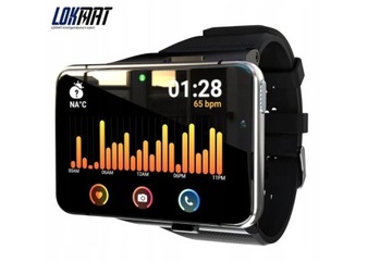LOKMAT MAX 2.88 cala 4GB 64GB Smartwatch Czarny