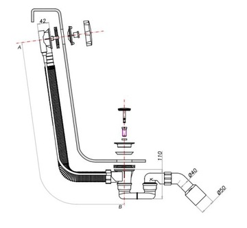 СИЛОВОЧНИК ДЛЯ ПЕРЕЛИВНОЙ И СЛИВНОЙ ВАННЫ OMNIRES CGS