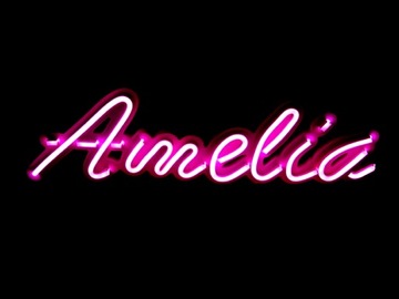 NAMELIA NEON LED FLEX NAPIS Amelia RÓŻOWY ŚWIDNIK