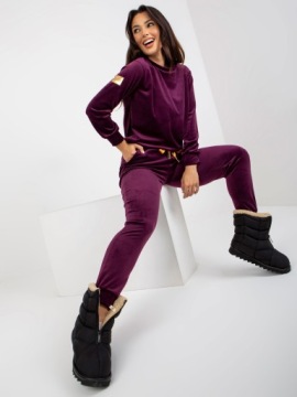 ЖЕНСКИЙ спортивный комплект из 2 предметов Спортивные костюмы VELUR F129, коричневый, XL