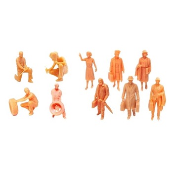 1:64 Scena z miniaturowymi figurkami podróżników i pracownikami napraw na k