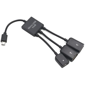 HUB 1x microUSB 2x USB-планшет ANDROID OTG, мышь micro USB для телефона