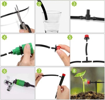 Большой ирригационный ирригационный комплект + программист контроллера садового шланга