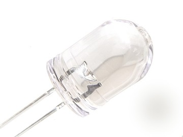 Dioda LED 10mm biała 30° przezroczysta clear komplet 10 sztuk