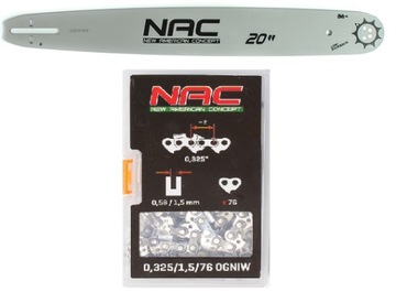 Цепь 20 дюймов + направляющая Nac Cst61