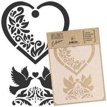 Szablon DIY SCRAPBOOKING DECOUPAGE Wielorazowy 15x21cm A5 Wesele DEKOR Ślub