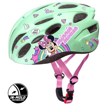 KASK ROWEROWY IN-MOLD DZIECIĘCY MIĘTOWY MINNIE
