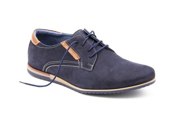 HIT! Buty męskie nubuk casual Morek dobrebutypl