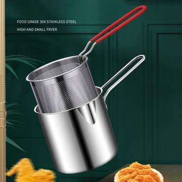 Garnek do frytkownicy ze nierdzewnej solidny