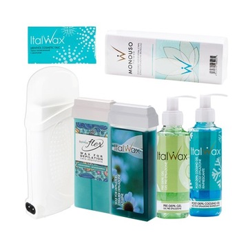 5x Italwax podgrzewacz+ wosk + żele+ paski+ GRATIS
