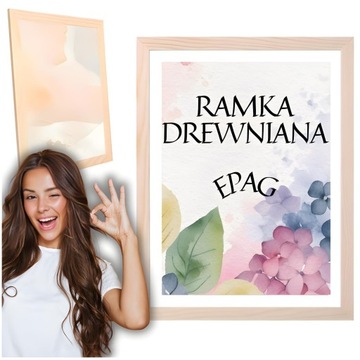ramka 10x15cm ramki na zdjęcia STOJĄCA Z NÓŻKĄ DREWNIANA SOSNOWA EPAG