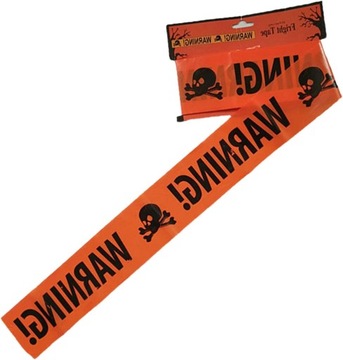 OSTRZEGAWCZA 5 Pcs Taśma Halloween Pomarańczowo