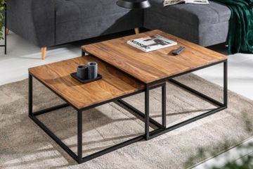 STOLIK Ława New Fusion 2 Set Palisander / Czarny