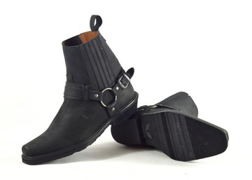 МУЖСКИЕ КОВБОЙСКИЕ БОТИНКИ, ТУФЛИ ИЗ МАТОВОЙ КОЖИ PL 140