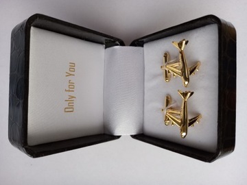 Запонки Самолеты Полетная миниатюра Airbus A380 Boeing 747 Коробка