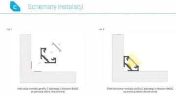 Profil aluminiowy LED narożnikowy 45 stopni Inox 2m typ C LUMINES do taśm