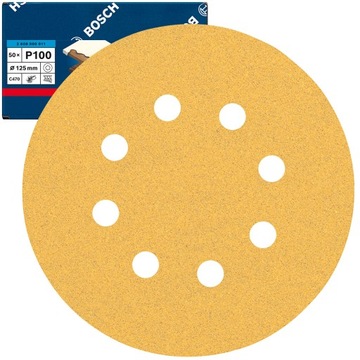 PAPIER ŚCIERNY Krążek na RZEP dysk BOSCH 125mmP100