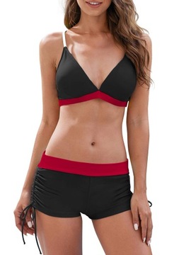 DURIO Strój kąpielowy damski bikini PUSH UP + Szorty r. S