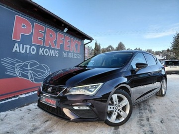 Seat Leon III Hatchback Facelifting 1.5 EcoTSI 130KM 2019 Seat Leon FR Salon Polska Full LED I wlasciciel Bezwypadek Serwis 1.5