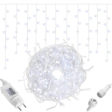 ZEWNĘTRZNE LAMPKI 1500LED SOPLE KURTYNA ŚWIETLNA