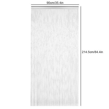 Комплект штор на металлической цепочке для подвешивания в хозяйстве.