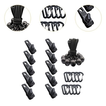 Зажимы для брезента, 30 шт./компл. Соединения с карабинами. Держатель уличной палатки. стиль F