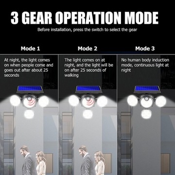 COB-104 встраиваемый настенный светильник на солнечных батареях с датчиком