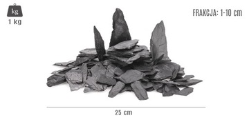 Łupek Czarny do Las w Słoiku Doniczek Roślin 1kg