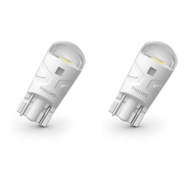 2X 2шт PHILIPS ULTINON PRO3100 W5W T10 светодиодная лампа 6000K лампочка