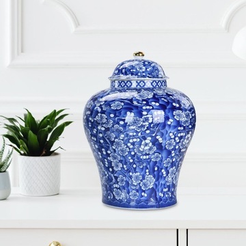 2x Porcelana w stylu chińskim, Słoik na Imbir, Szkliwiony Klasyczny Stół