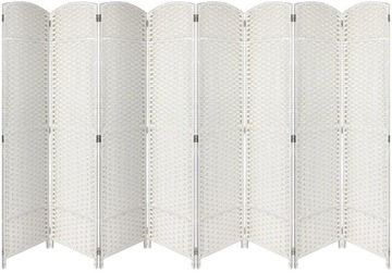 Parawan pokojowy dekoracyjny kotara 8 skrzydeł 170x320 biel