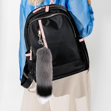 Хвостовый брелок, креативные автомобильные брелки, украшение для женщин, девочек, сумка, серый цвет