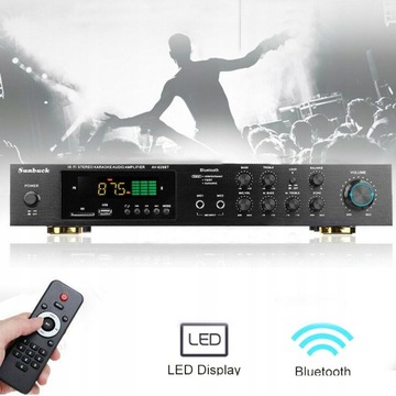 600 Вт Bluetooth Mini AV-628BT HiFi FM/AM-усилитель