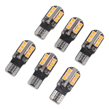 6 Шт. T10 24SMD желтая светодиодная лампа 4.8W 12V супер яркая LED TA