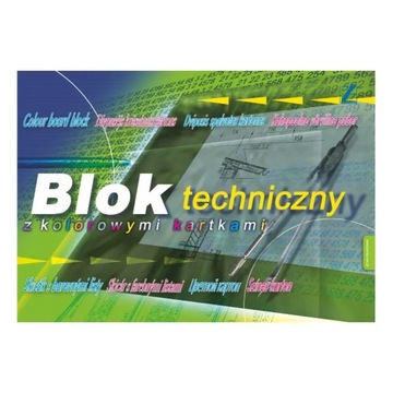 BLOK TECHNICZNY KOLOROWY A4 10K KRESKA