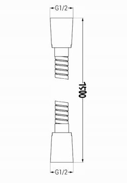 Душевой шланг Grohe 2м для 3-х смесителя для ванны