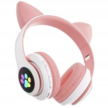 Накладные наушники BLUETOOTH LED HEADPHONES CAT EARS D5
