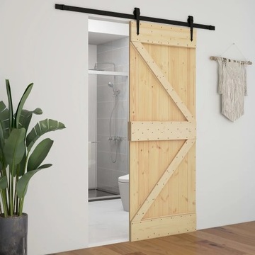 Раздвижные двери с фурнитурой, 100х210 см, массив сосны