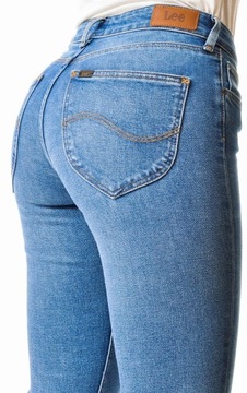 LEE spodnie SLIM straight blue jeans ELLY W28 L31