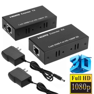 Преобразователь-удлинитель HDMI в LAN ЧЕРЕЗ ВИТОЙ КАБЕЛЬ RJ45 60M