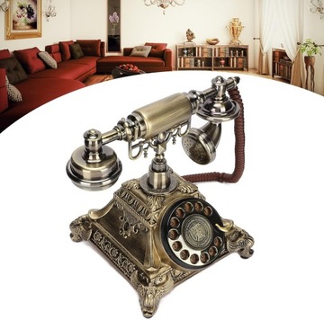 Винтажный телефон, Роторный проводной телефон,