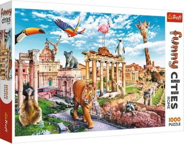 PUZZLE 1000 ELEMENTÓW ZABAWKA PREZENT DO UKŁADANIA DZIKI RZYM KLASYCZNE
