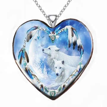 Classic Animal Horse Pendant Heart Crystal