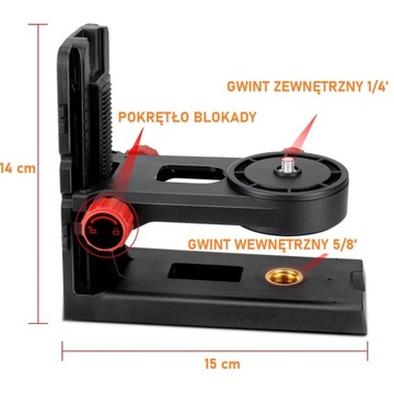 FIRECORE UCHWYT MAGNETYCZNY ŚCIENNY DO POZIOMIC LASEROWYCH
