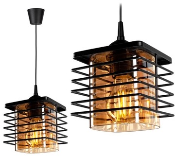 SZKLANA LAMPA WISZĄCA SUFITOWA ŻYRANDOL PLAFON LED
