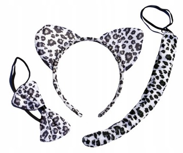 STRÓJ przebranie KOTKA KOTA KOT KOTEK gepard spódniczka 30 cm 3-9 lat