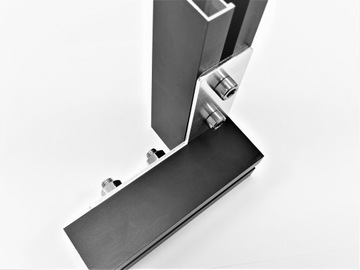 ЧЕРНЫЙ МОНТАЖНЫЙ ПРОФИЛЬ 40x40 120 см РЕЙКА для фотогальванических панелей Черные фотоэлектрические панели