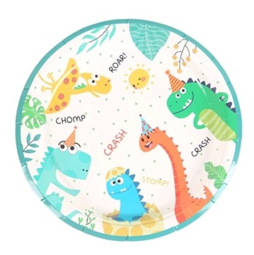 TALERZYKI PAPIEROWE DINOZAURY DINO DINOSAUR 6 JIX