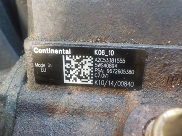 3008 C4 C3 C5 207 308 5008 1.6 E-HDI 13R 9HR ČERPADLO VSTŘIKOVAČE 9672605380